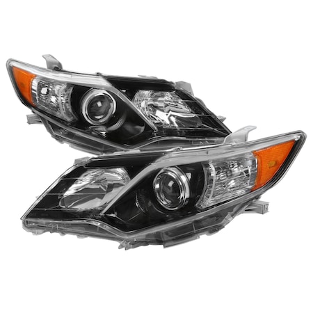Spec-D Tuning 12-14 Toyota Camry Oe Style Projector Headlights- Glossy Black 2LHP-CAM12GB-GO